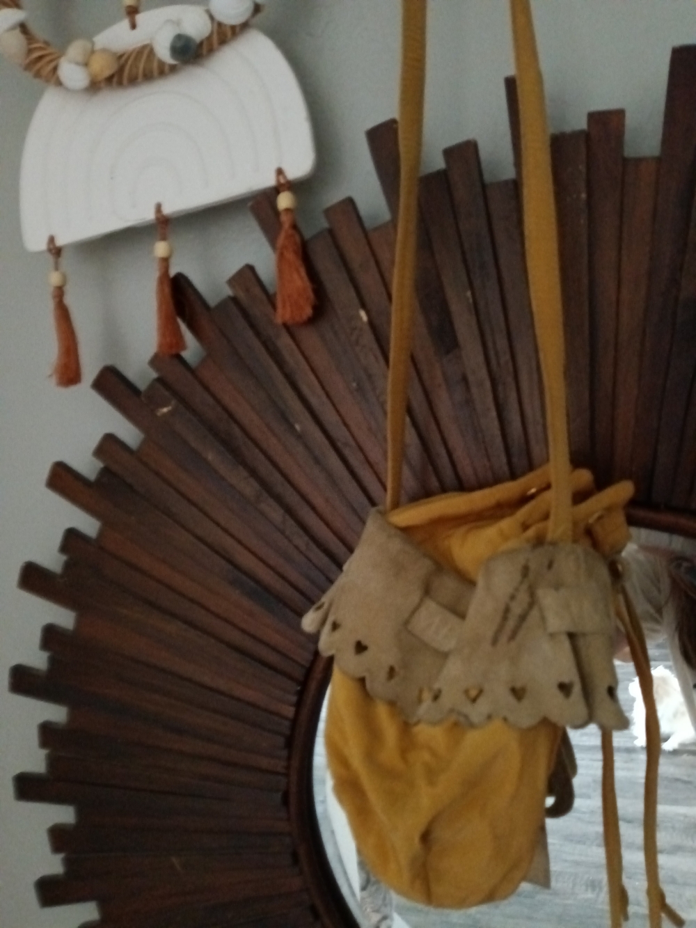 Fendi Mustard Yellow Suede Drawstring Bucket Bag with Gold Hardware